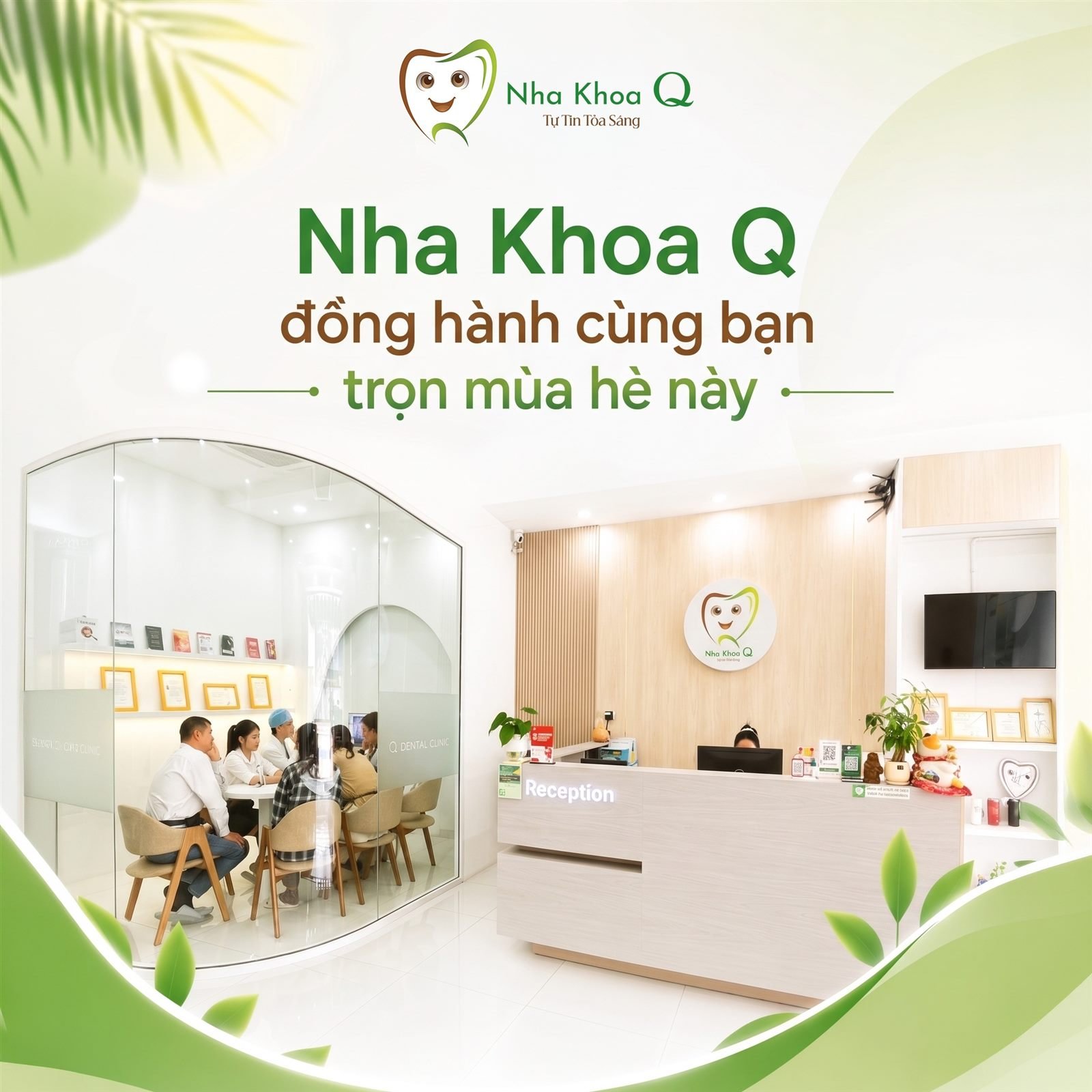 Quầy tiếp đón Nha Khoa Q